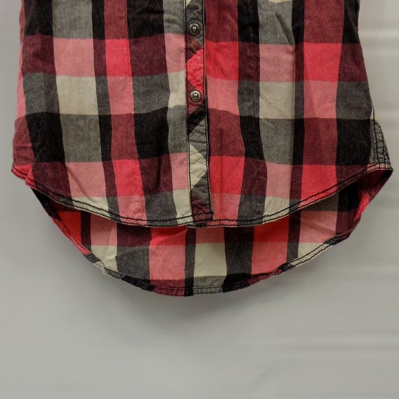 Harley Davidson Plaid Snap Front Short Sleeve XS - Picture 4 of 10